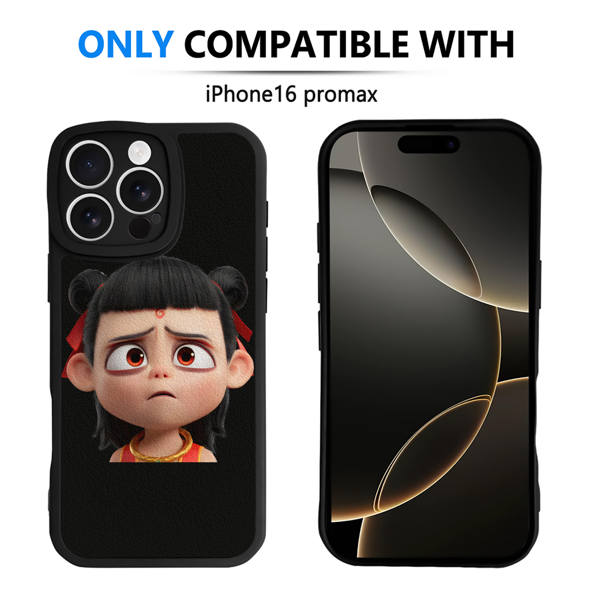 （画像用） Ne Zha 2 ナタ 魔童の大暴れ 【iPhone 16シリーズ対応】シリコンスマホケース（レザー調） 材質：シリコン